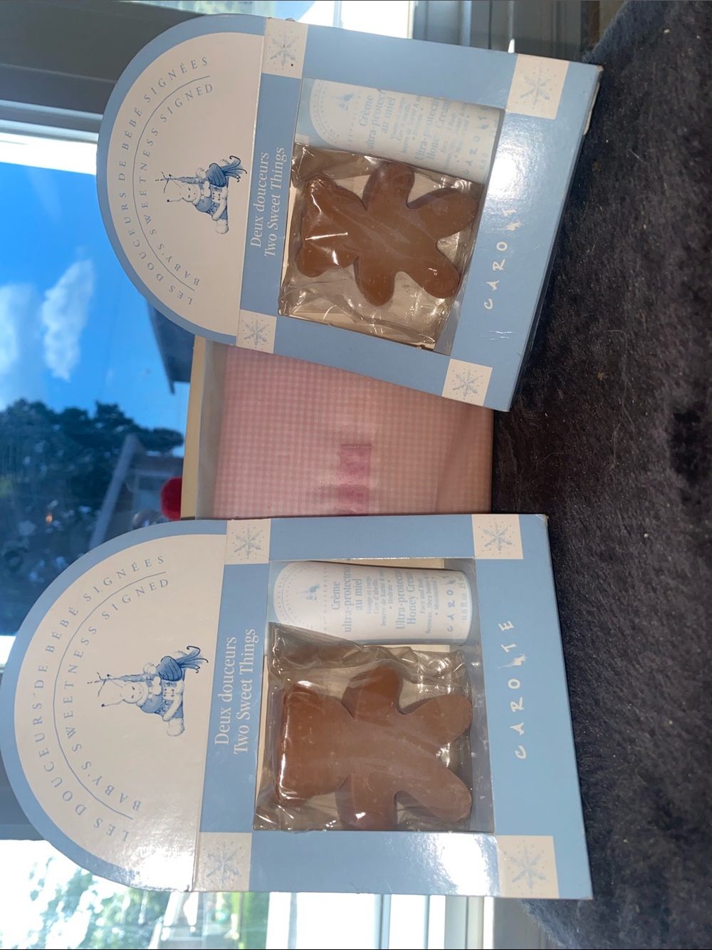 Carotte baby Bath Gift Set - Blue Gingerbread Soap & Wash